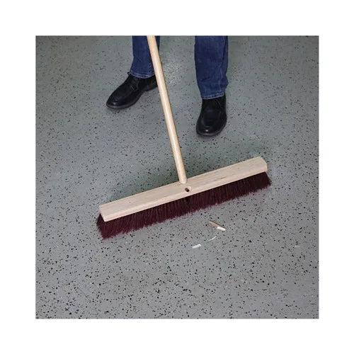 Boardwalk 24 In. Floor Brush Head with 3.25 In. Maroon Stiff Polypropylene Bristles Commercial Cleaners