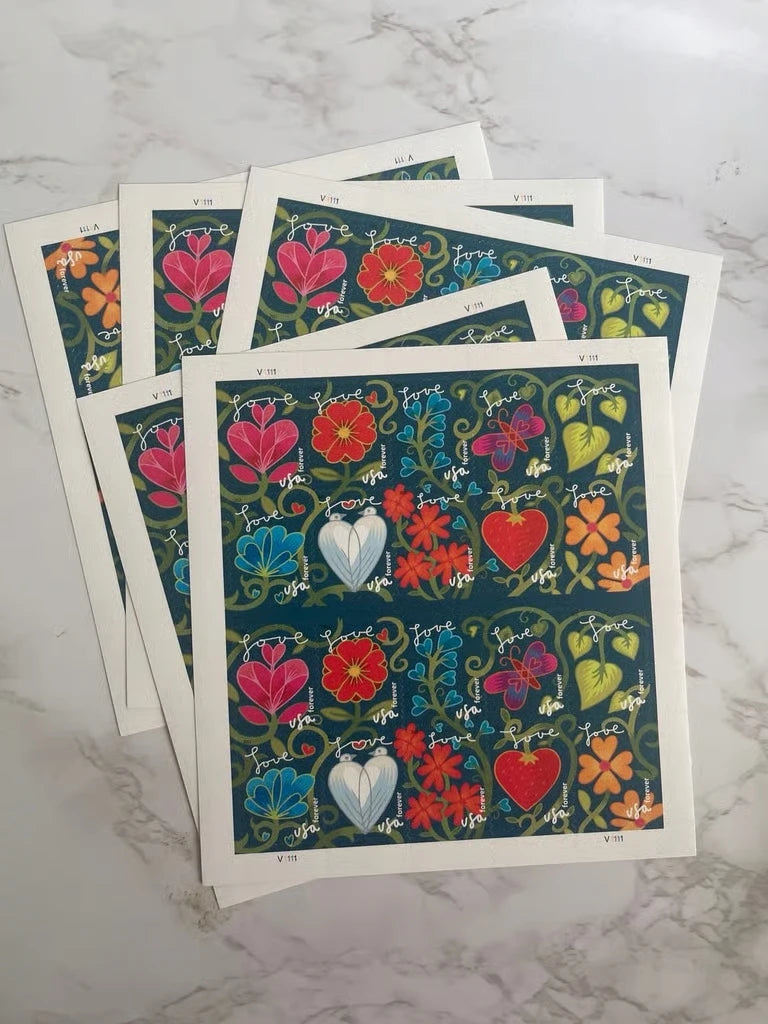 Usa Original Mail Stamps Sticker Us Forever Postal Booklet Kawaii Stamp Stickers Post Stamp Stickers for Postcard Decoration