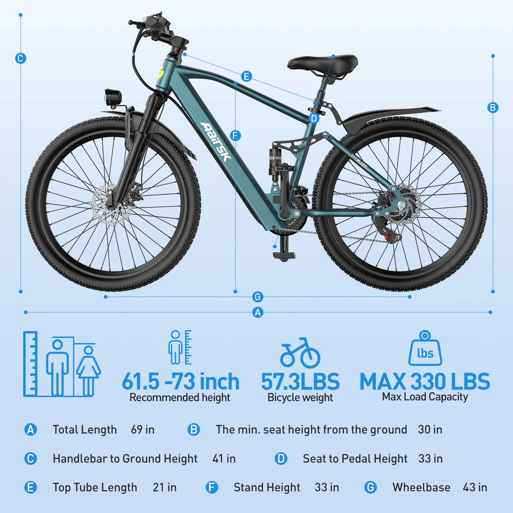 Aairsk EU Warehouse ODM OEM New Model 26'' Electric Bike 250W Bike Moped Style Electric Bike