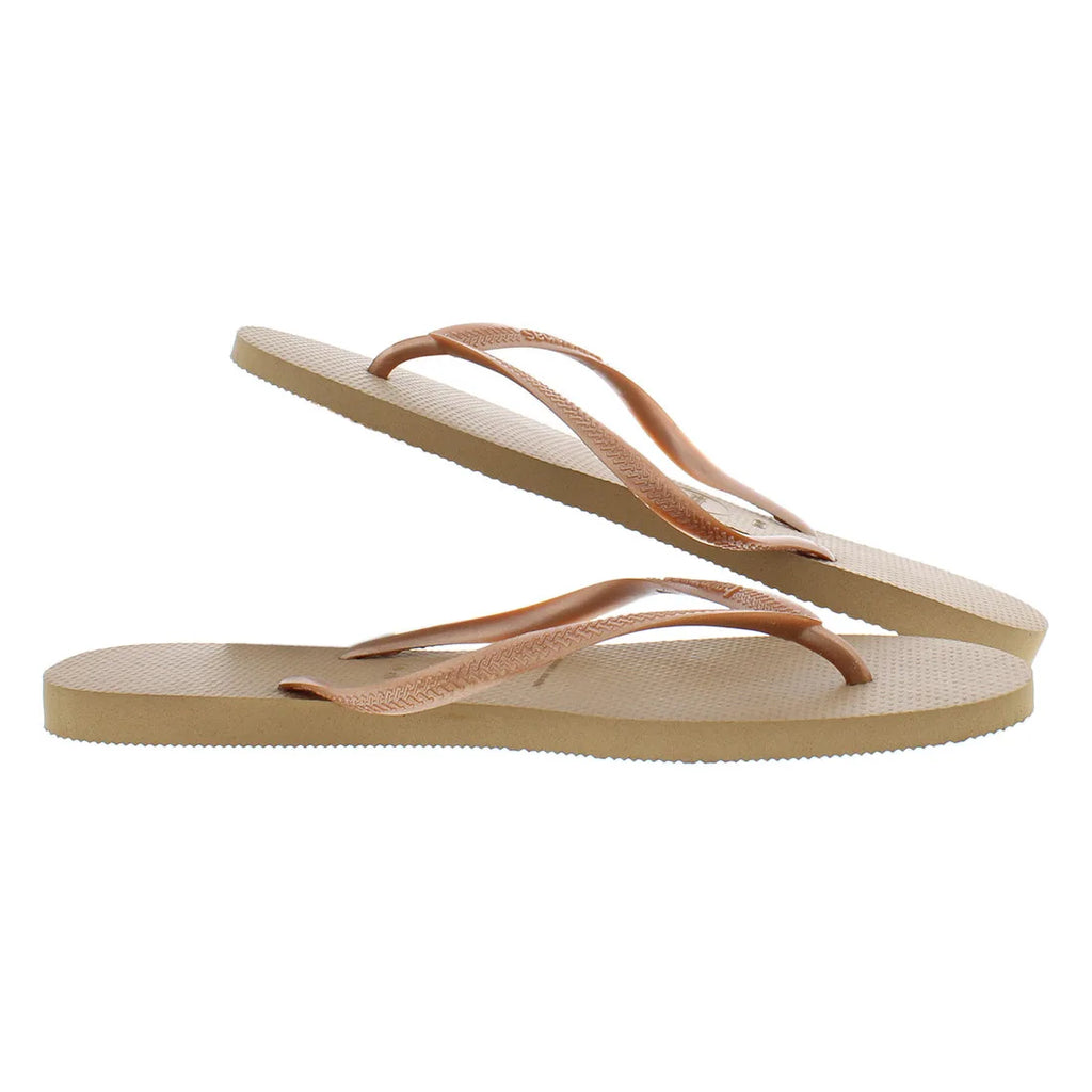Havaianas Slim Womens Sandals Color: Rose Gold  100% Authentic