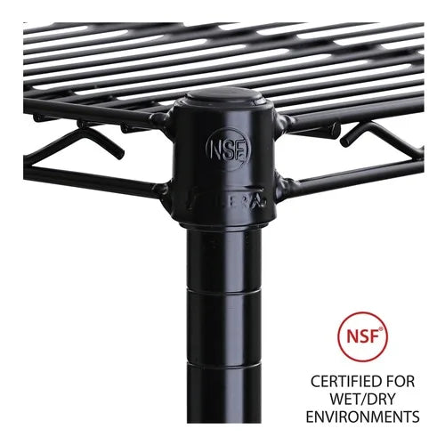 Alera ALESW584824BL Industrial Wire Shelving 48 In. X 24 In. Extra Wire Shelves-Black 2/Carton Stacking Racks & Shelves