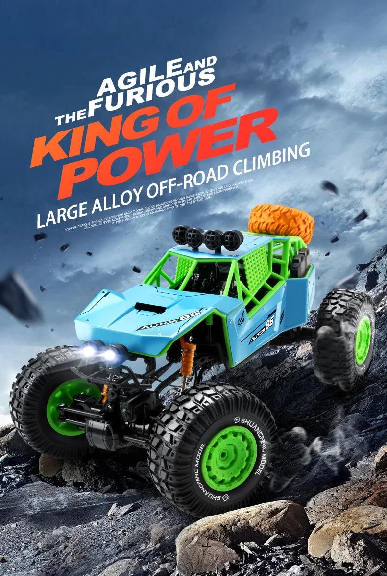 Rc Drift Cars Super Sized 1:8 Alloy Climbing Remote Control Car  Mountain Bigfoot Off-Road Vehicle 4WD Toy Model