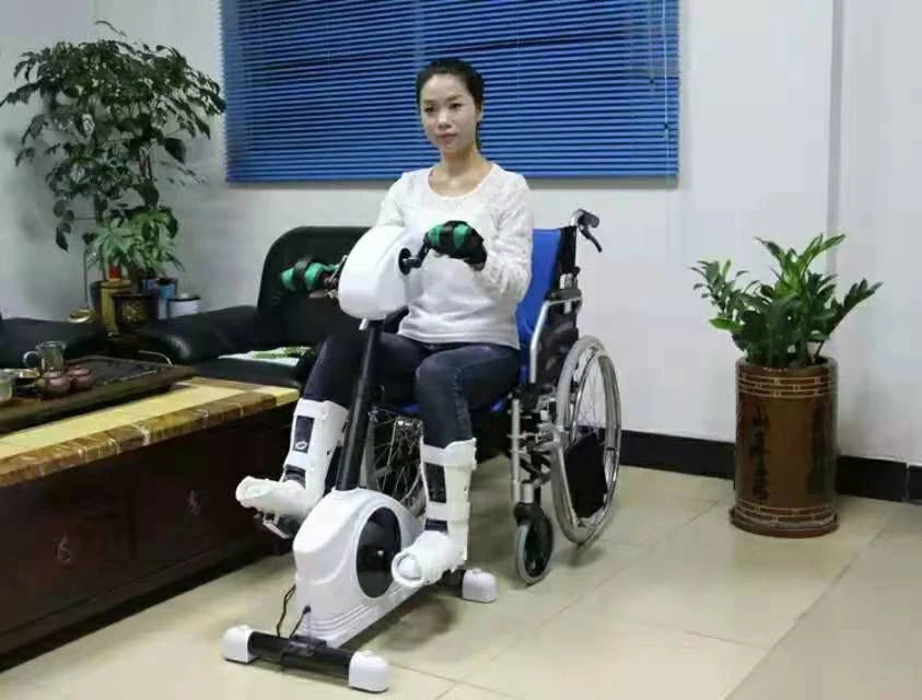 Professional Dual Bike Arm Leg Pedal Exerciser Portable Motorized Exercise Mini Bike for Home Use Rehabilitation Stroke Training