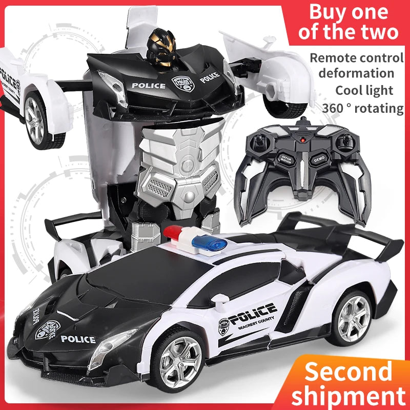Remote Control Transformation Vehicle the Deformation Police Car Gesture Sensing 360 Degree Rotating Rc Car