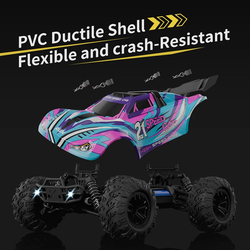 RC Pickup Truck 1/16 4WD Buggy Brush High-Speed 35km/h Off-Road Vehicle Remote Control Toy Racing Car HW8807