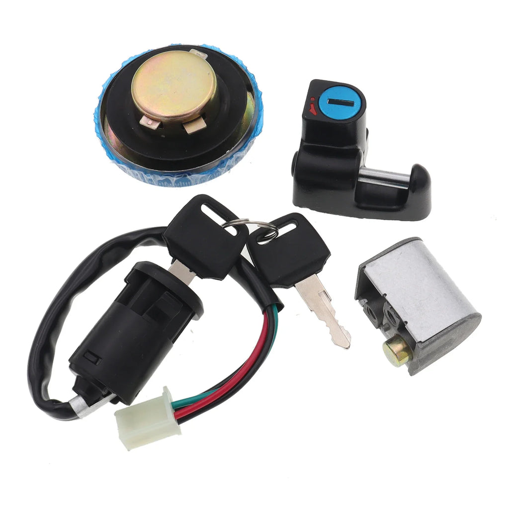 4 Wire Ignition Switch Kit Fuel Tank Lock Key Cap Helmet Seat for Monkey Z50 50A Z50J Z50R Mini Bike