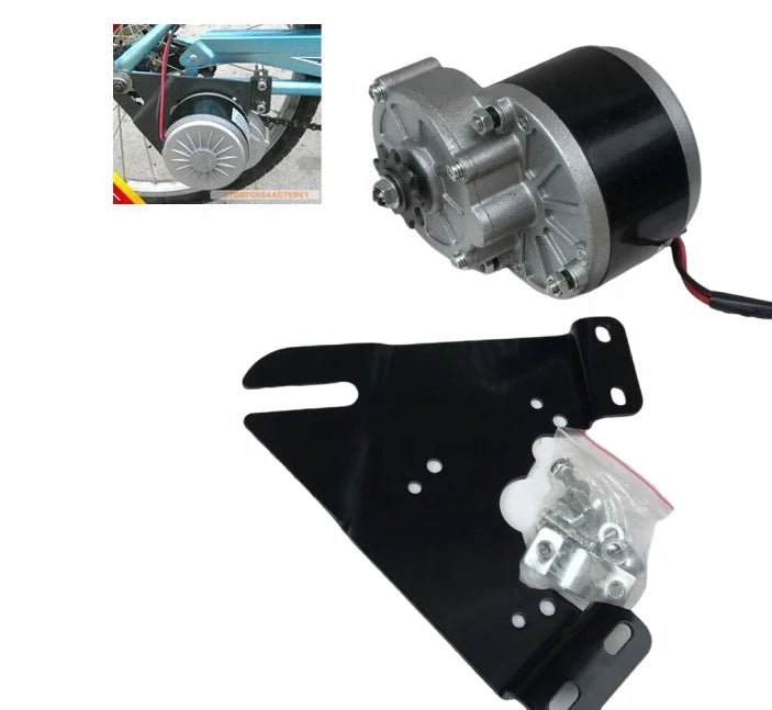 24V 36V 250W MY1016z Brushed DC Motor with Mounting Plate for Electric Moped