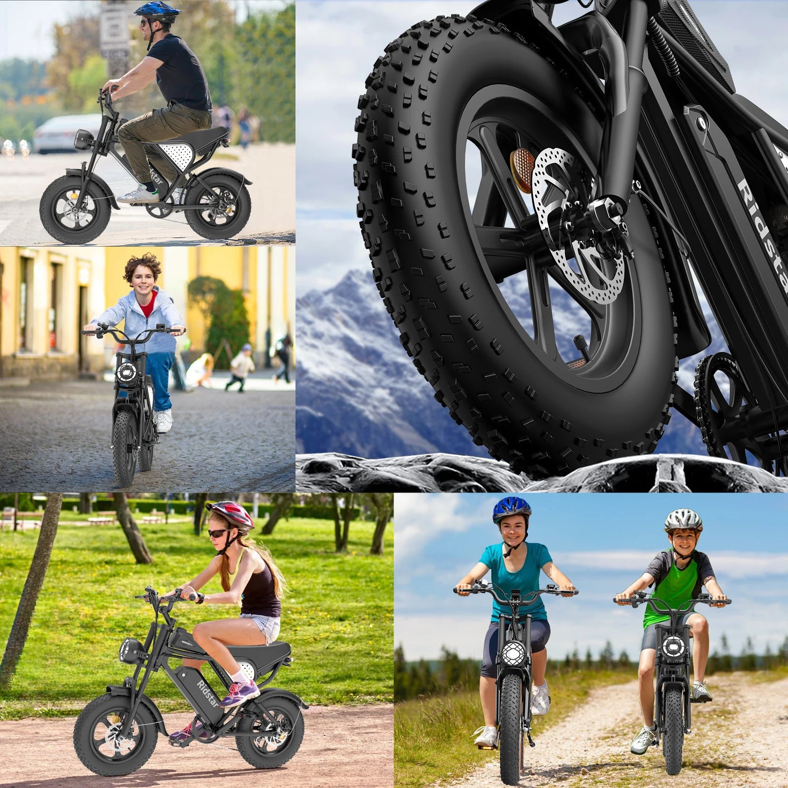 Ridstar E Bike Electric Moped Hybrid Mountain Bike Ebike Electric Bicycle Electric Dirt Bike for Kids of 10 - 14 Years Boy