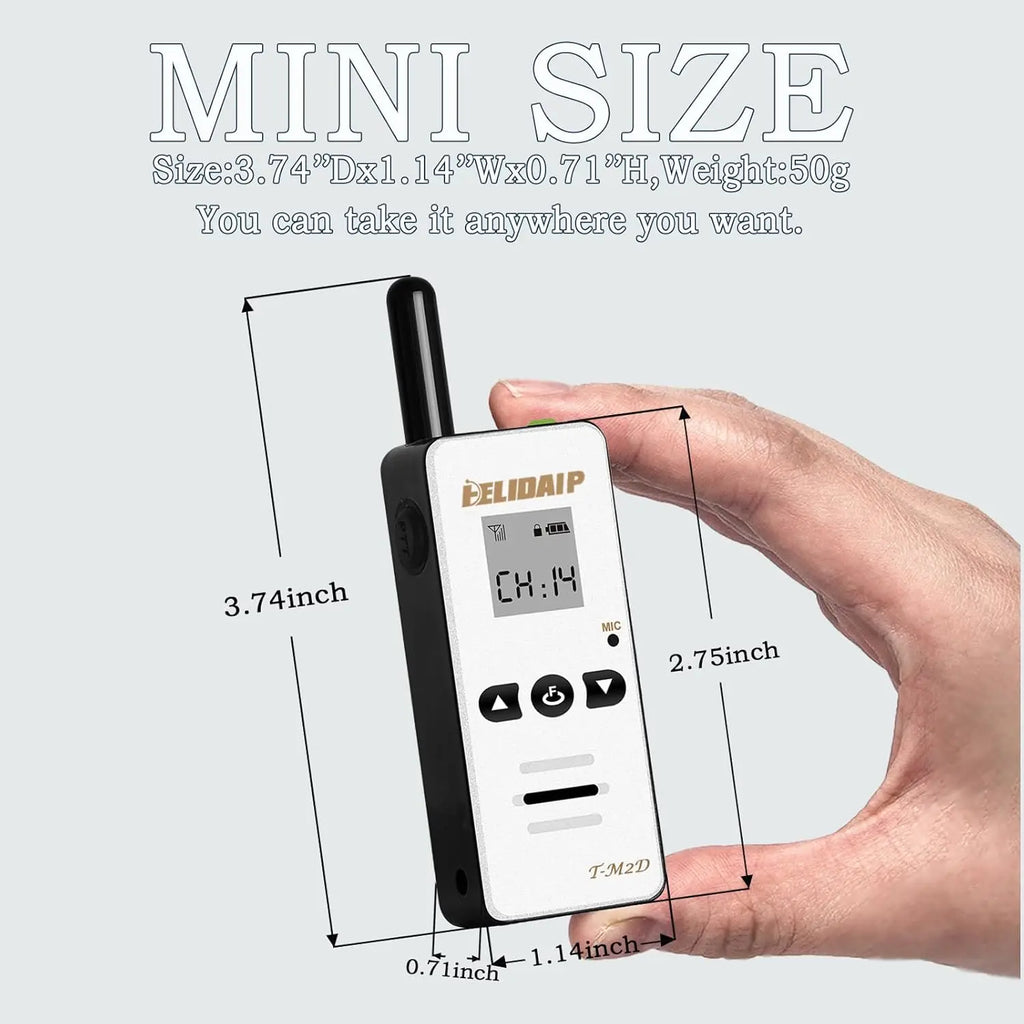 Ham Radio 128 Channels Mini Walkie Talkie Radio for Uhf Handheld Two Way Radio