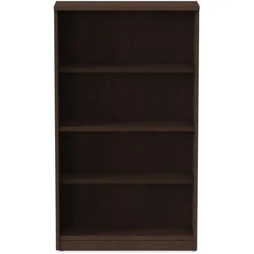Alera Valencia Series Four-Shelf Music Bookcase Espresso Finish Bedroom Study Room Hospital Use Door Mount Living Room 32.48W X