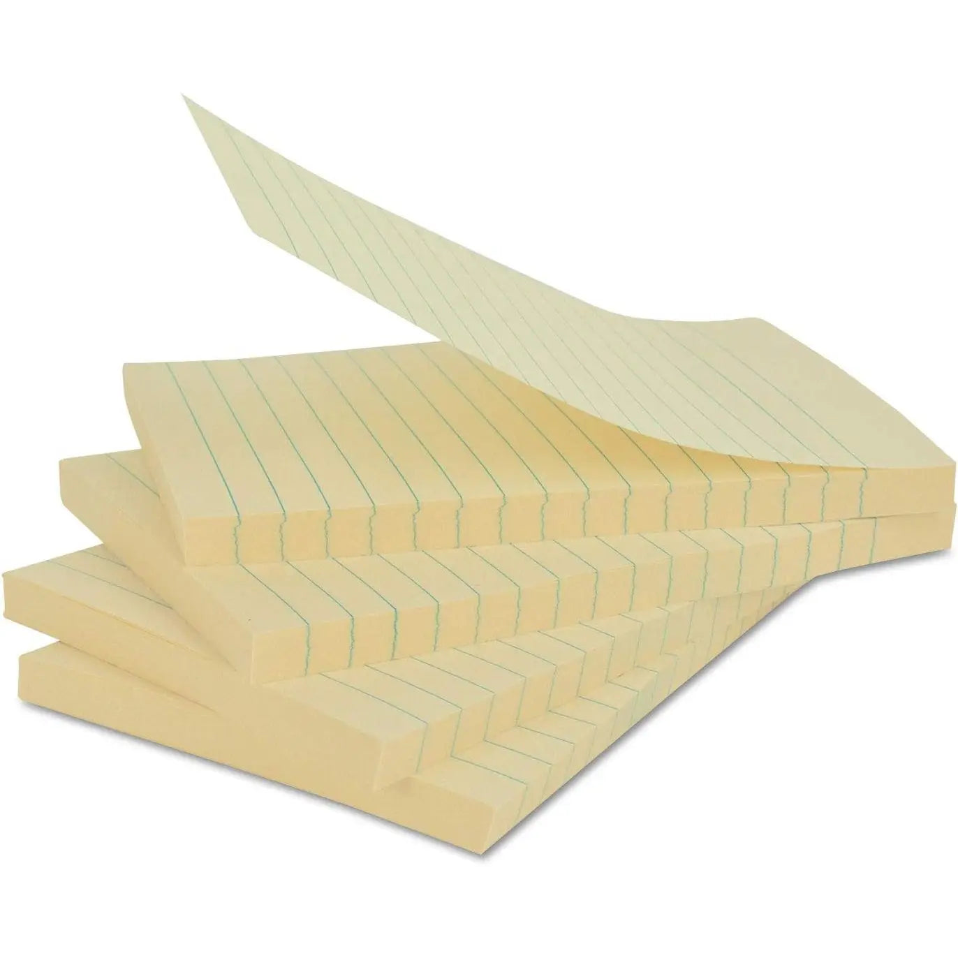Universal UNVN35673 Self-Stick Note Pads Lined 4 X 6 Yellow 100-Sheet (Pack 12) Magnetic Cute PET Memo Pad Office Stationery