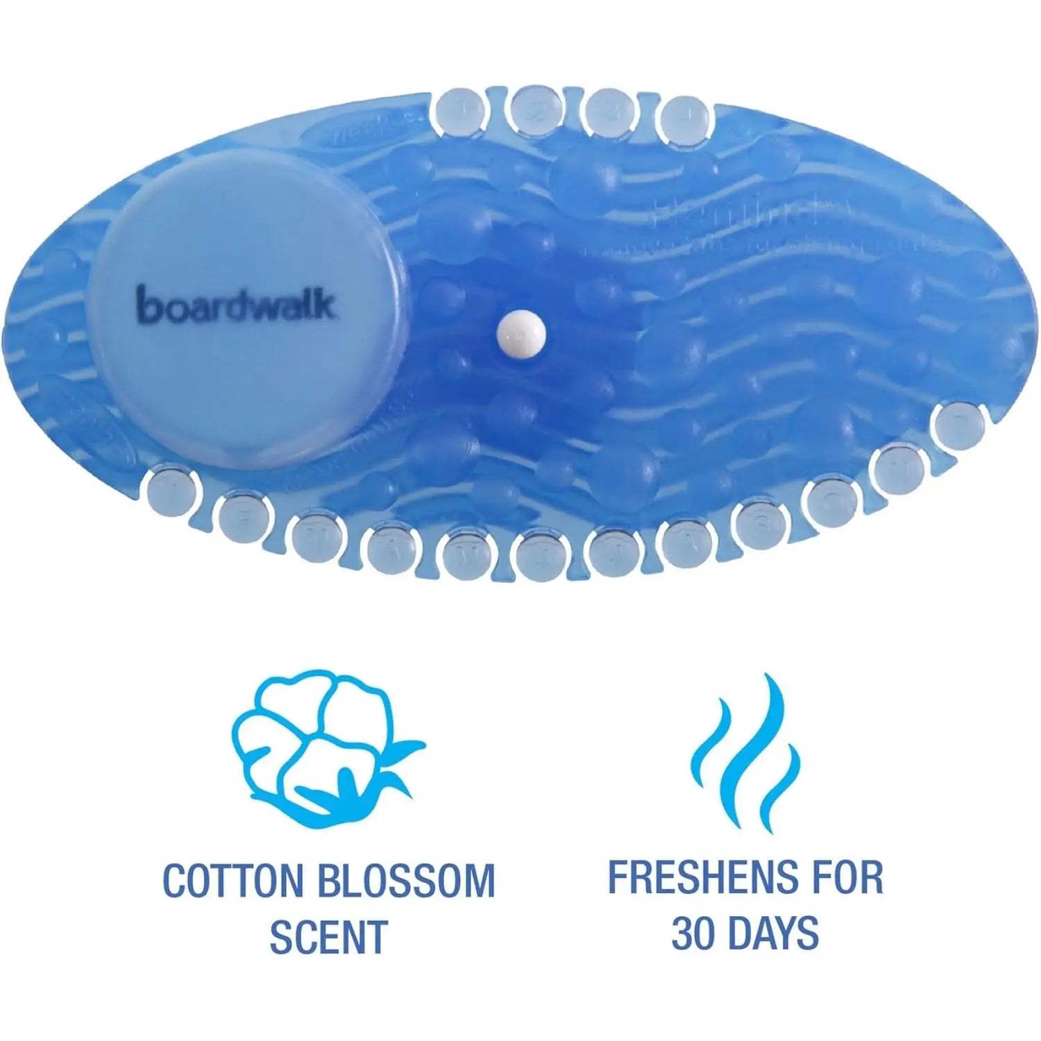 Boardwalk CURVP010I060M06AAS8100 Solid Curve Air Freshener Cotton Blossom Blue 10/Box
