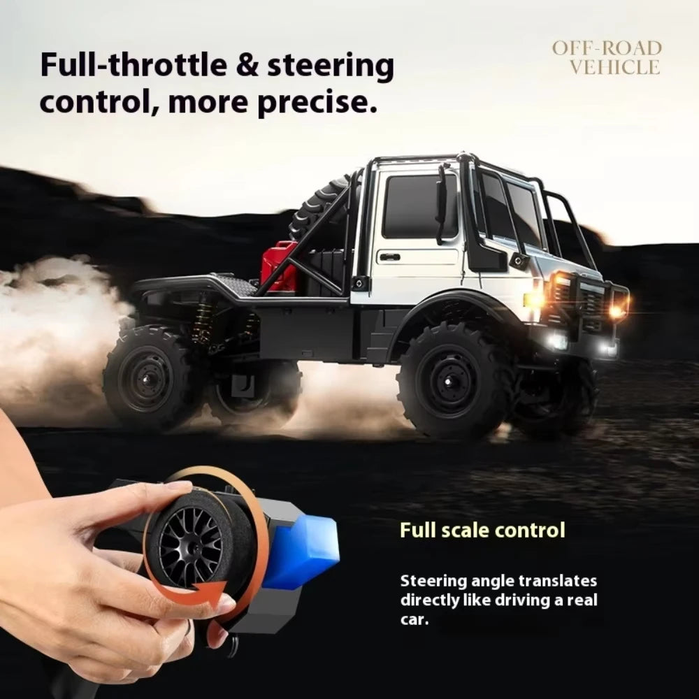 JJRC New MN333 RC 1/18 4WD Climbing Off-road Vehicle Simulation Light Metal Front Electric Remote Control Model Car