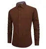 Men's Shirt Solid Color Long Sleeved Men's Shirt Casual Simple Slim Fit Business Fashionable Shirts