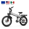 AMYET US Stock Foldable 24 Inch Easy Rider Folding Electric Bike 52v 750w Daul Motor Fat Tire Electric Bike E Bike