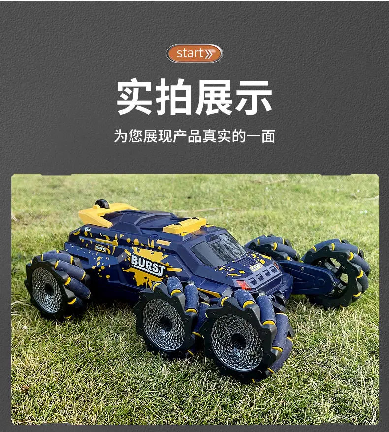 New Sing Arm 4-Channel RC Spray Climbing Buggy Gesture Control Stunt Car with Charger and USB Cable Indoor-Outdoor Ready-to-Go