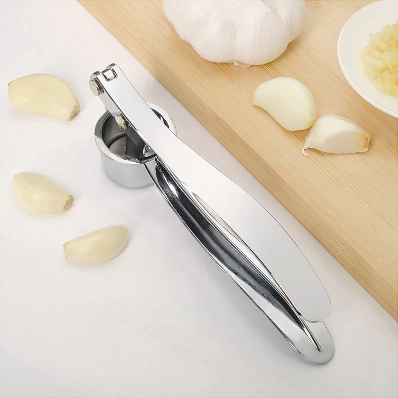 JW-228J Camping Portable Garlic Press Heavy Duty Metal Garlic Crusher Ergonomic Kitchen Gadget Tools