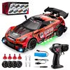 1/24 Scale Metal Remote Control Drift Car 2.4GHz 4WD High-Speed Sports Model with Follow Me & Auto Return for Boys Gift