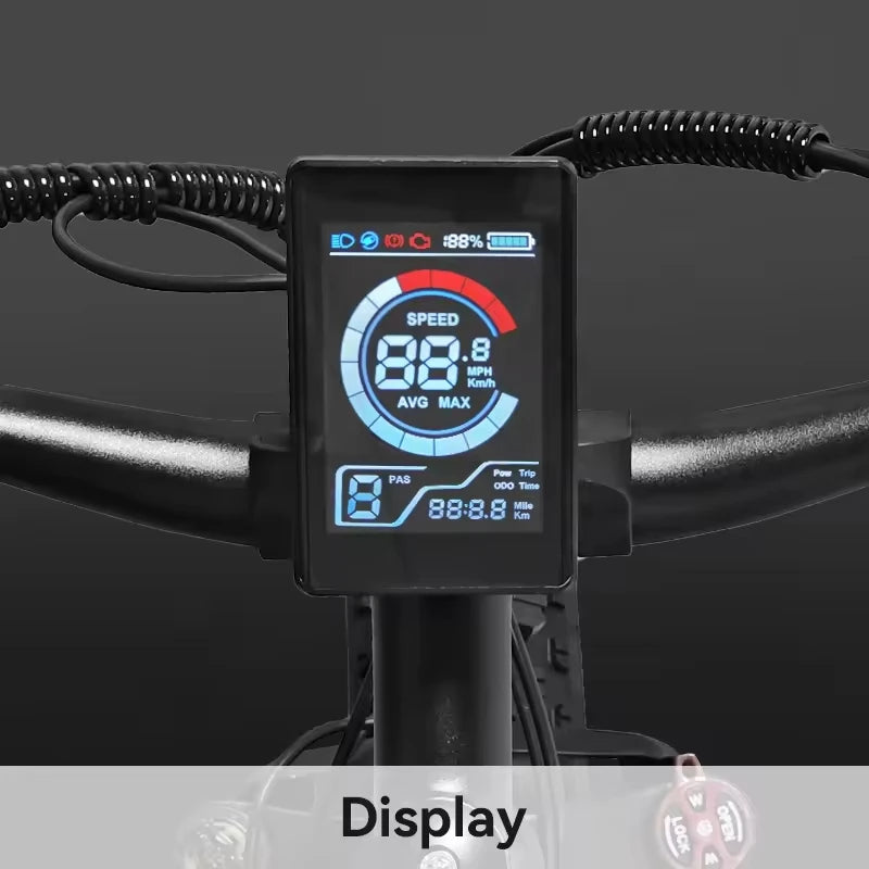 USA Stock EB26 26 Inch Fat Tire Long Range Street Power Electric Dirt Bike Light Adults 48V Mountain E Cycle MTB Off Road E-Bike