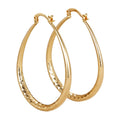 E4473 Golden Hoop Earrings for Women Gold Plated Stainless Steel Zircon Classic Fashion Jewelry