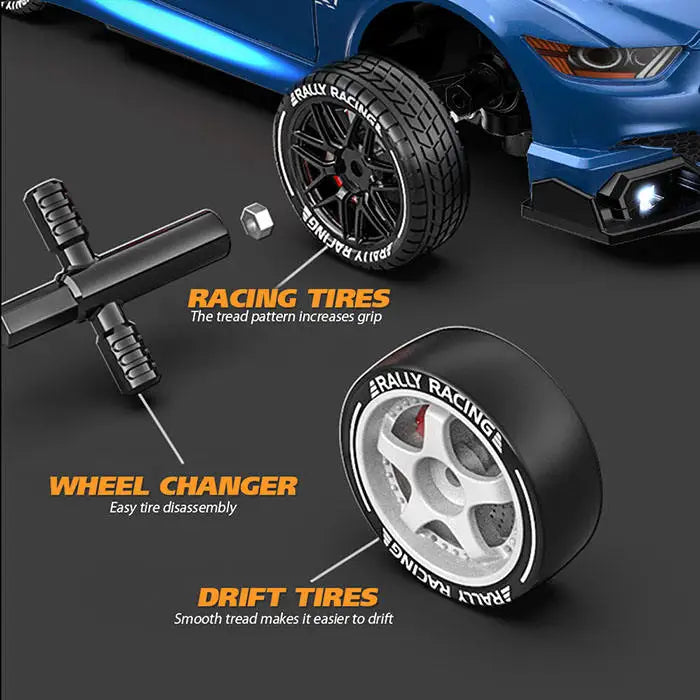 Remote Control 1/24 RC Drift Metal Mini Car for Kids All Ages Proportional Control Holiday Gift Indoor Outdoor Universal Toy