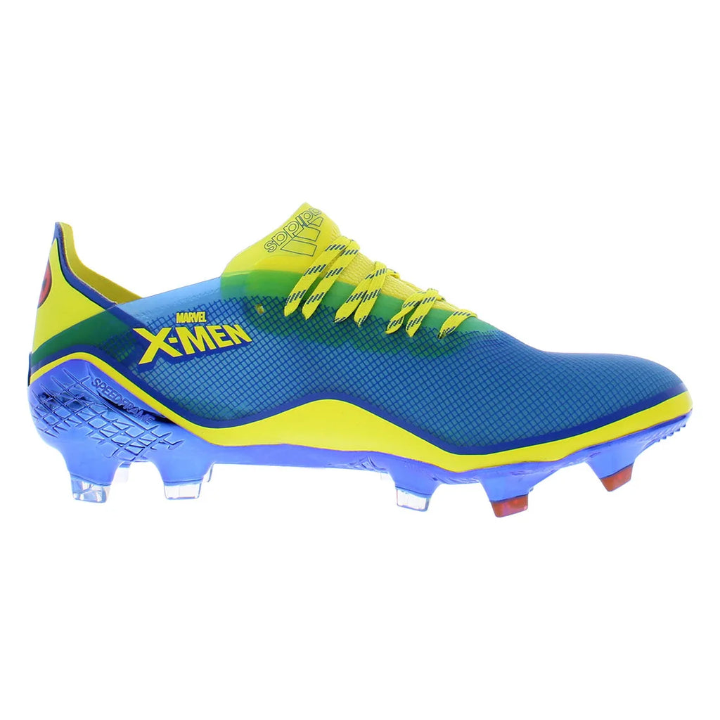 For Men's X Ghosted.1 FG Soccer Shoes Blue/Vivid Red/Bright Yellow Color Vietnam MSS-FY1223 | 100% Authentic