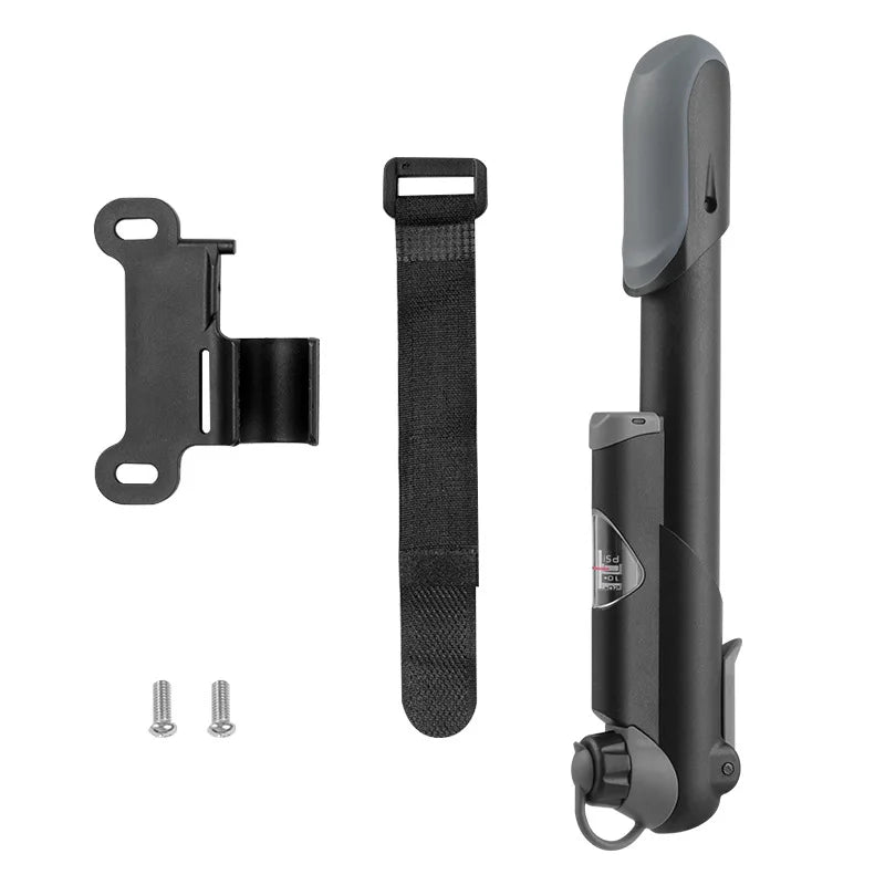 120 PSI Mini Bike Pump Mouth Conversion Mountain Bicycle Pump with Pressure Gauge