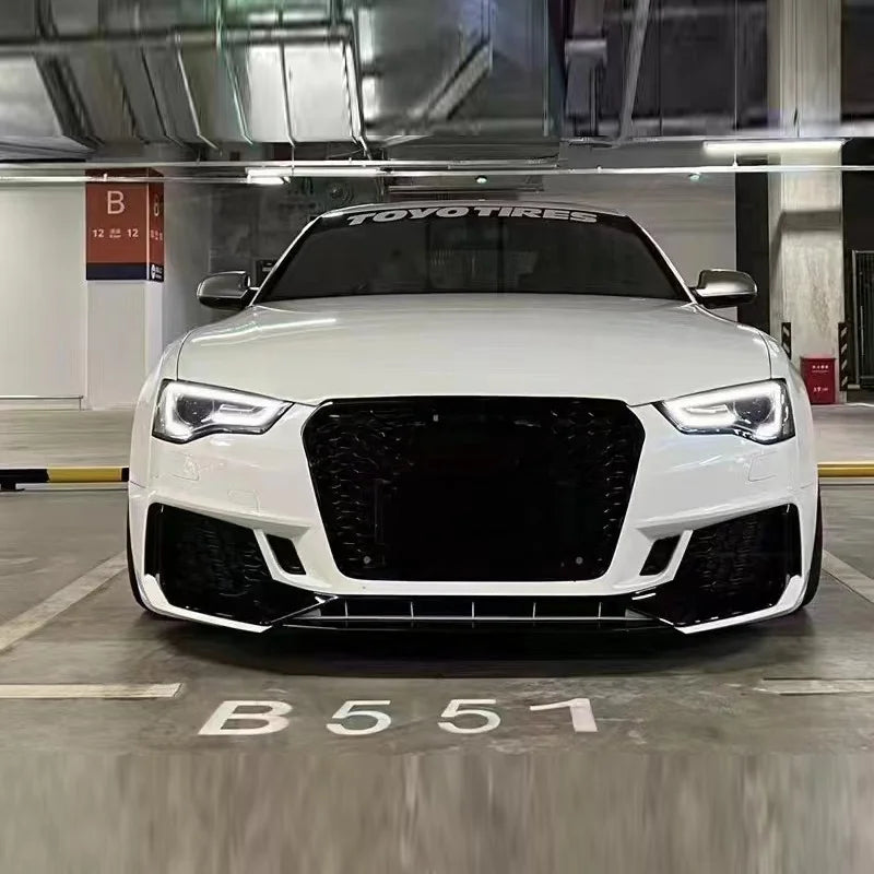 Car Front Body Kits for 12-16 audi A5 B8.5 S5 Upgrade 17-19 RS5 B9 Style Car Bumper Gloss Black