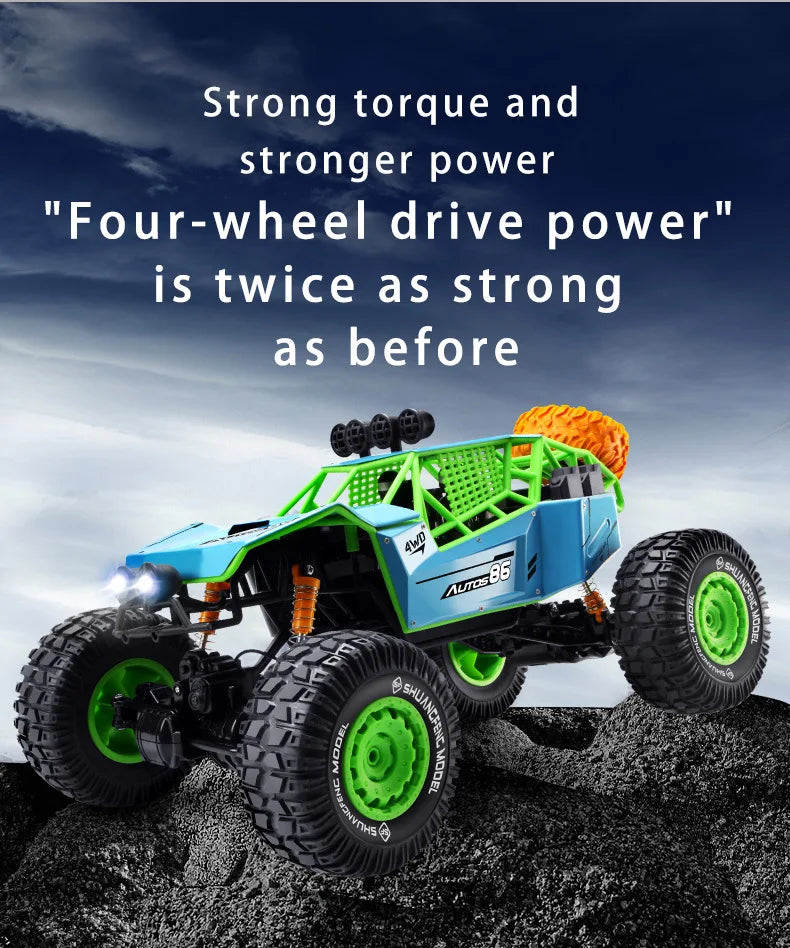 Rc Drift Cars Super Sized 1:8 Alloy Climbing Remote Control Car  Mountain Bigfoot Off-Road Vehicle 4WD Toy Model