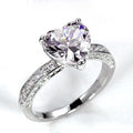 Romantic Heart Cut Diamond Engagement Ring for Women in White Gold with Natural Diamonds G Color F516