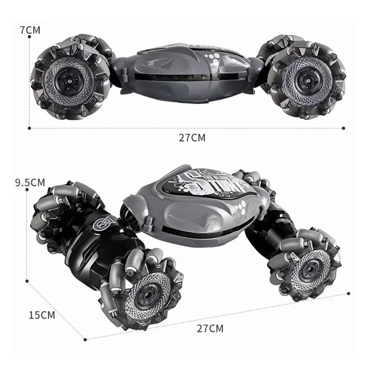 28CM Radio Control Stunt Car with Light and Music Hot Sale RC Drift Car Big RC Twist Car Toys