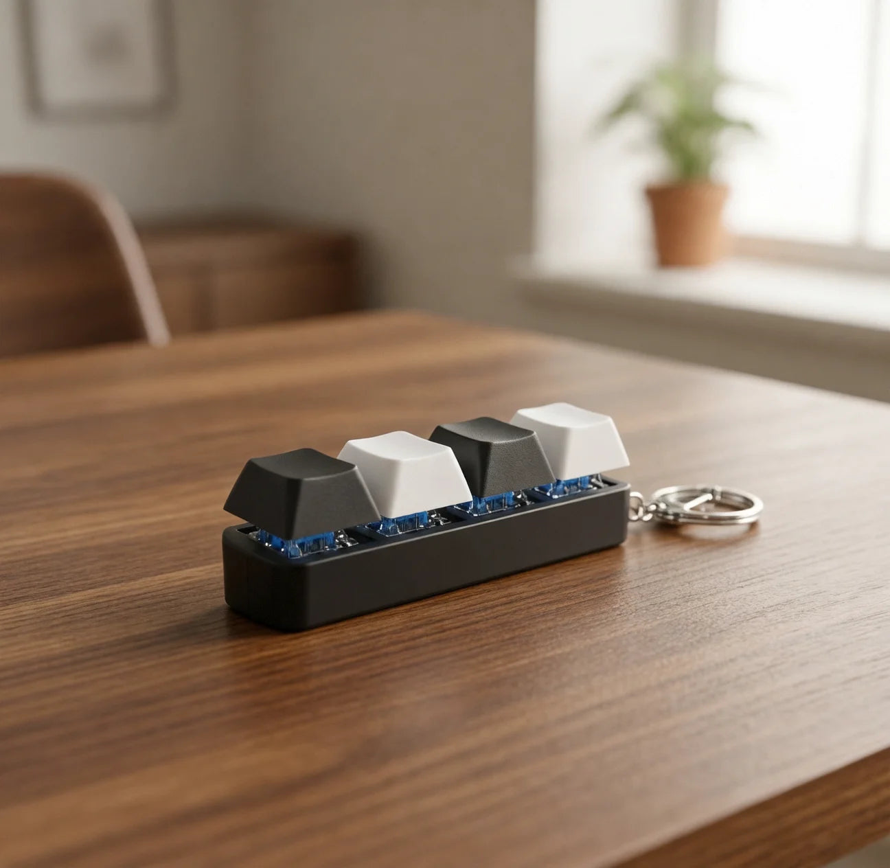 Customizable Light-Up Keyboard Fidget Keychain, Multiple Shapes Available, Adult Sensory Anxiety & Stress Relief Toy