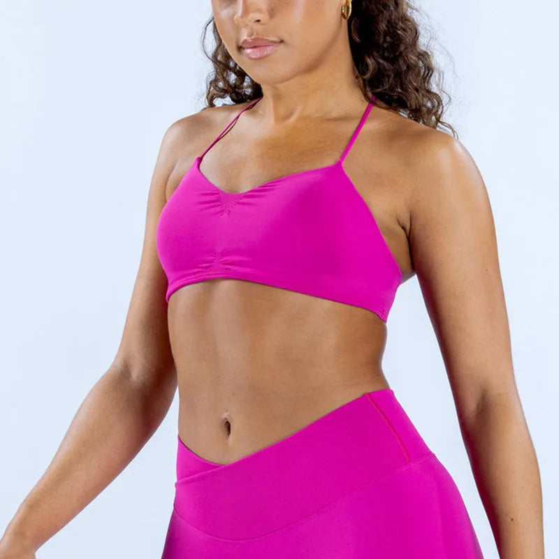 YIYI Fashion Seamless 4pcs Workout Sets for Women Cross Waist Comfortable Yoga Fitness Sets Quick Dry Gym Wears for Ladies