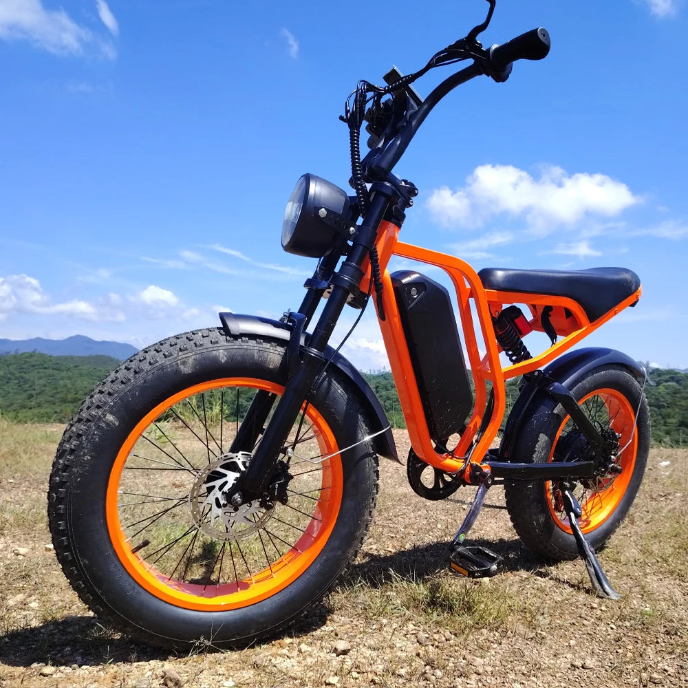 52v Emtb Retro 1200W 20AH Electric Bicycle Cycle Road Dirt Fat Tire E Bike 20" * 4.0 Ebike Electric Mountain Bike