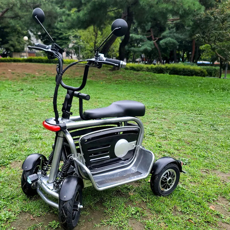 1000W Big Power 4 Wheel Electric Tricycle Removable Battery Folding Electric Moped Electric Mini Moped