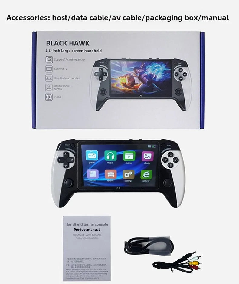 X9 Handheld Game Console Handheld Game Player  Gaming Console Retro Game Console Retro  Gaming Device  Retro Handheld Mini