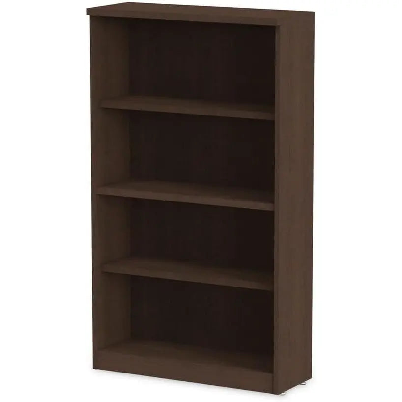Alera Valencia Series Four-Shelf Music Bookcase Espresso Finish Bedroom Study Room Hospital Use Door Mount Living Room 32.48W X