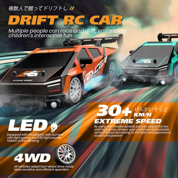 Remote Control 1/24 RC Drift Metal Mini Car for Kids All Ages Proportional Control Holiday Gift Indoor Outdoor Universal Toy