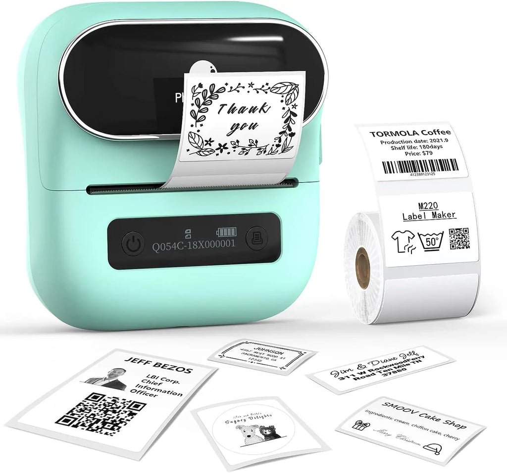 Phomemo M220 Mini Portable Label Maker Machine Wireless Address Label Printer Online Personal Business Use Barcode Compatible