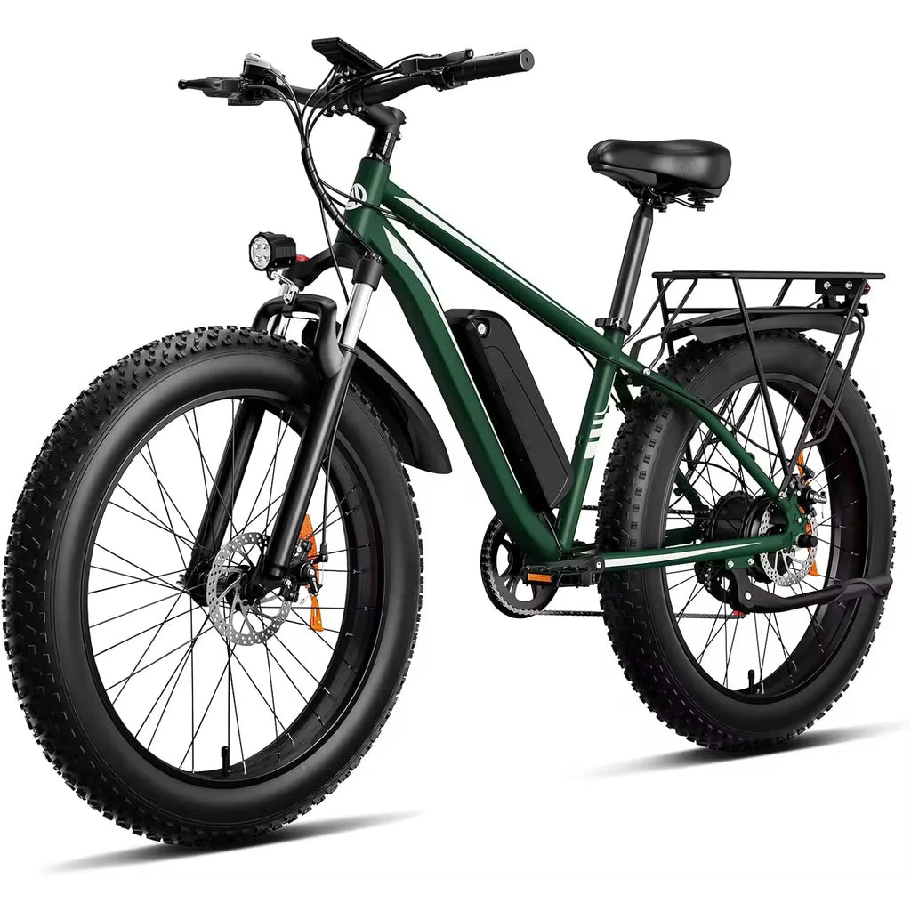 USA Stock EB26 26 Inch Fat Tire Long Range Street Power Electric Dirt Bike Light Adults 48V Mountain E Cycle MTB Off Road E-Bike