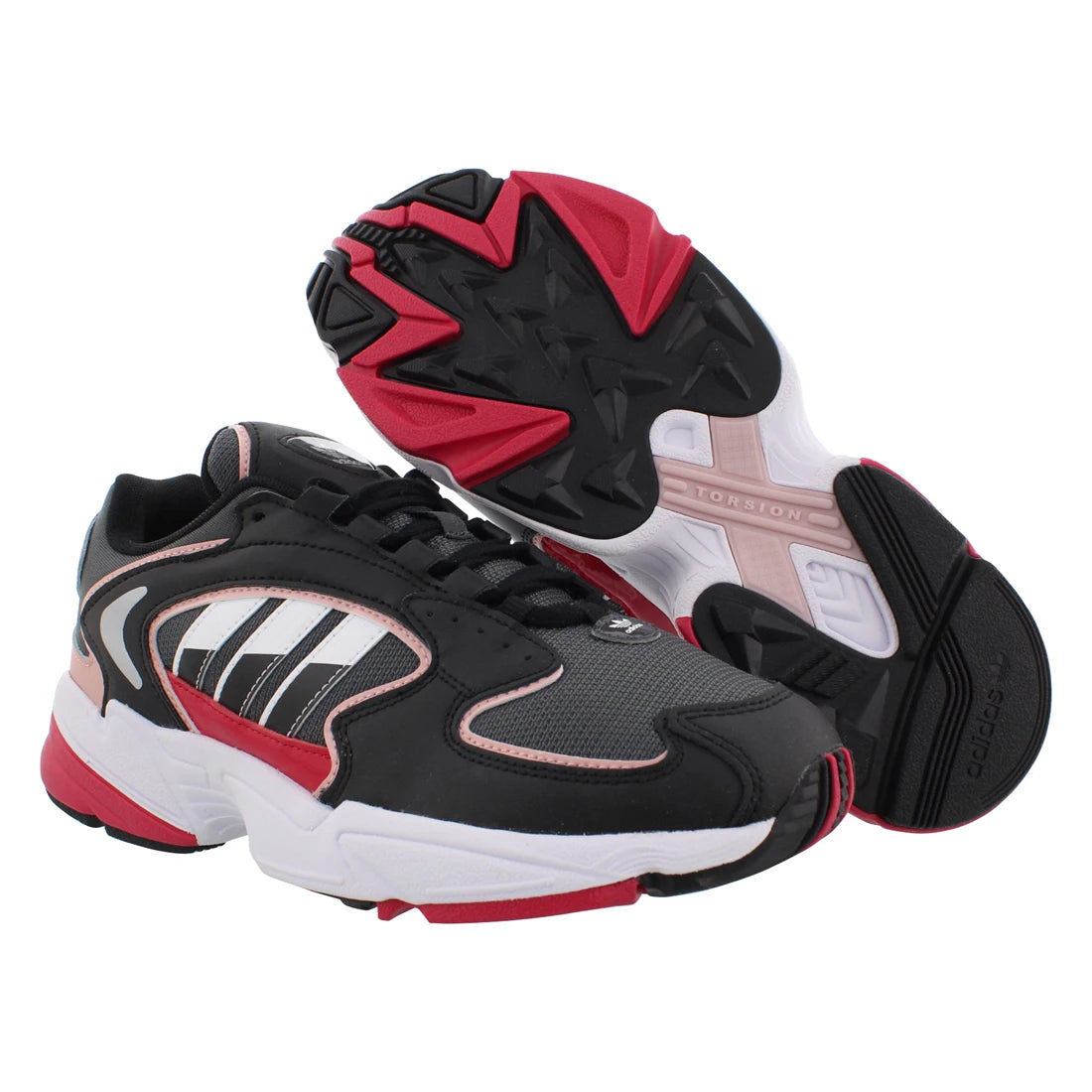 For Women's Falcon 2000 Fitness & Cross-Training Shoes Grey Two/Core Black/Pink Spirit Color | 100% Authentic Made in Vietnam