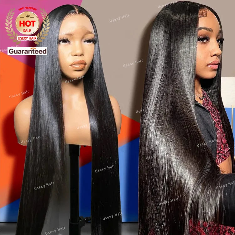 Wholesale 1B Black Color 150% 180% Density Silky Straight Human Hair 13x4 Hd Peruvian Hair Wig Lace Front Wigs for Black Women