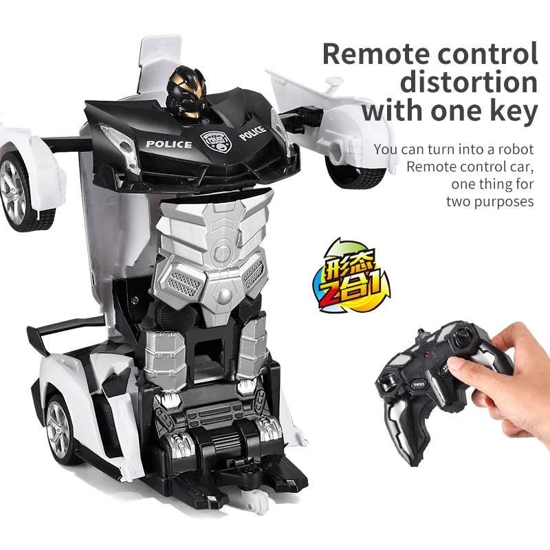 Remote Control Transformation Vehicle the Deformation Police Car Gesture Sensing 360 Degree Rotating Rc Car
