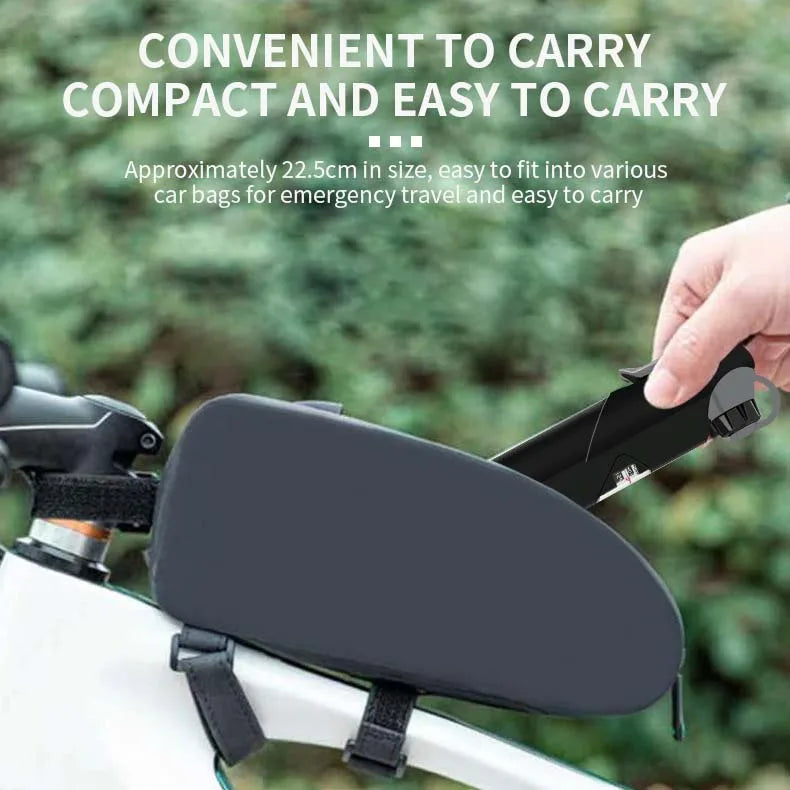 120 PSI Mini Bike Pump Mouth Conversion Mountain Bicycle Pump with Pressure Gauge