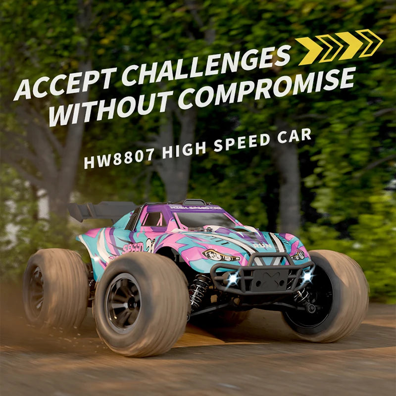 RC Pickup Truck 1/16 4WD Buggy Brush High-Speed 35km/h Off-Road Vehicle Remote Control Toy Racing Car HW8807