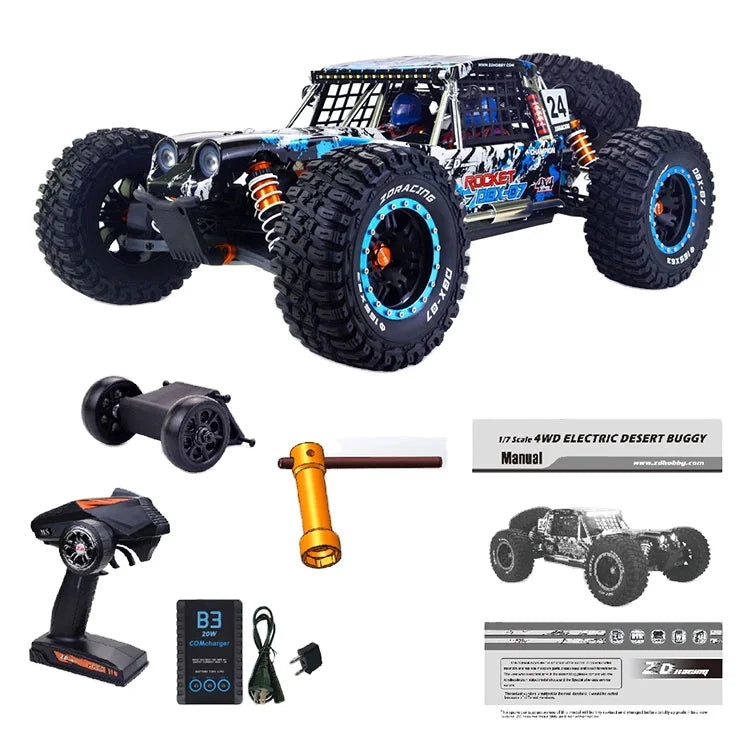 ZD Racing DBX 07 1/7 4WD 80km/h Fast Brushless RC Car 6S RTR Desert Buggy Off-Road Model
