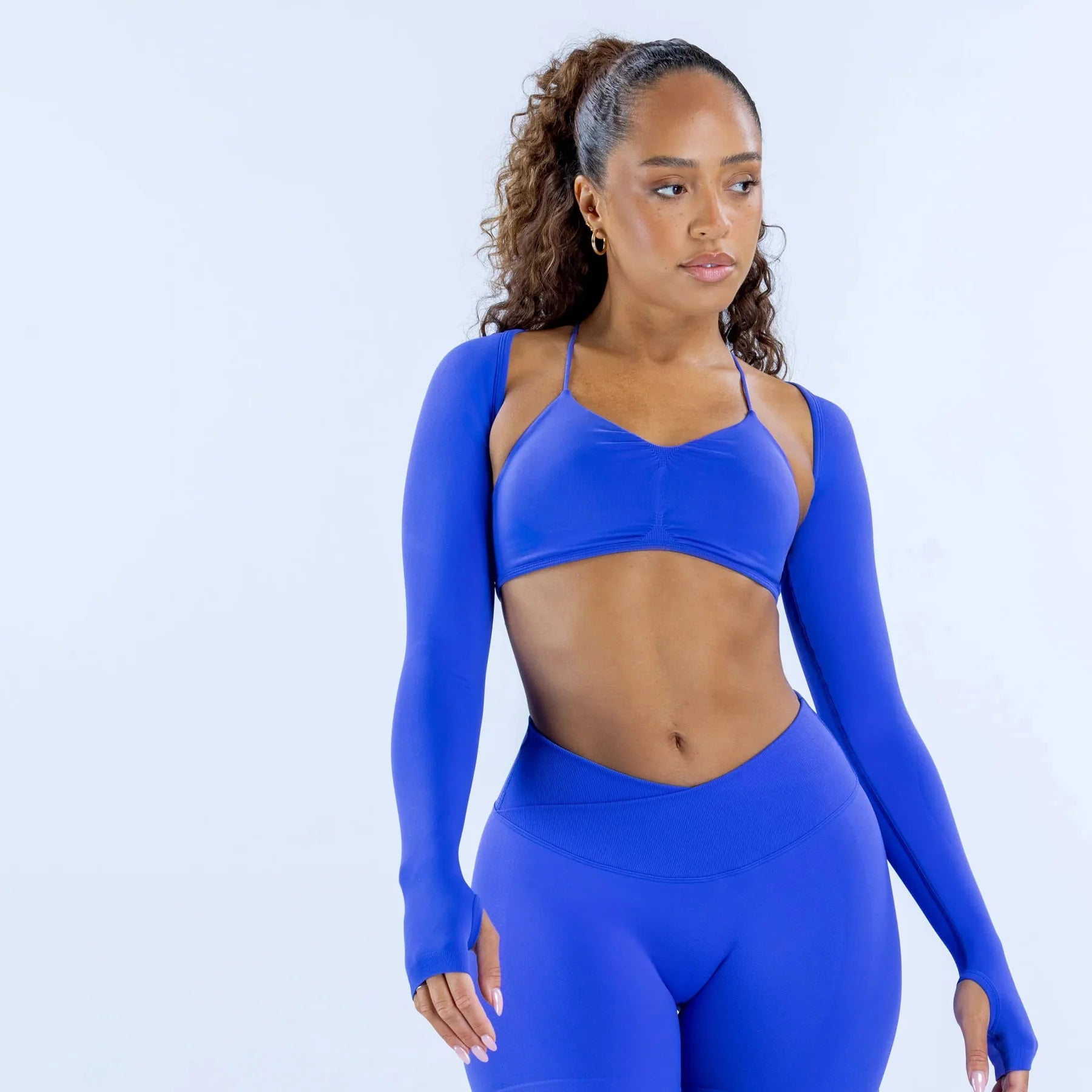 YIYI Fashion Seamless 4pcs Workout Sets for Women Cross Waist Comfortable Yoga Fitness Sets Quick Dry Gym Wears for Ladies