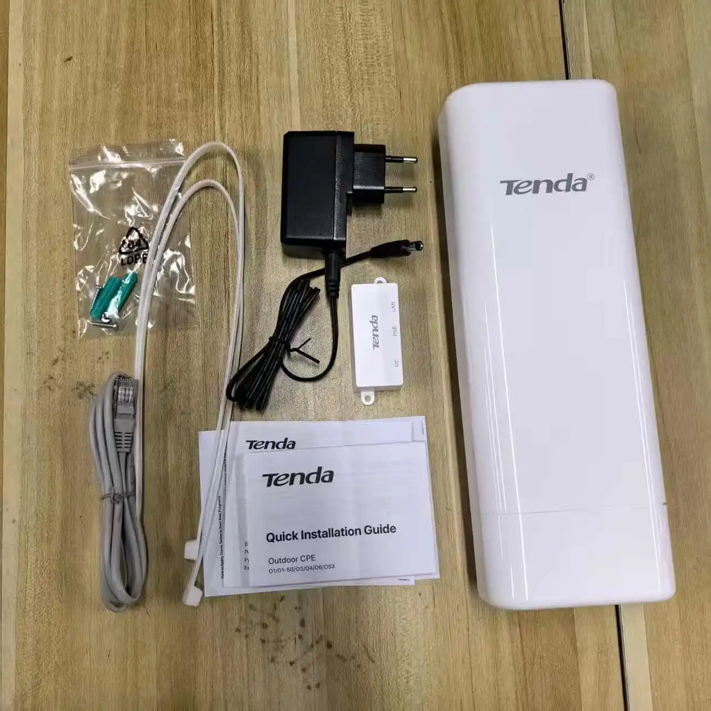 Hot Selling Tenda O3 CPE Outdoor 150Mbps Wireless WiFi Repeater Extender Router AP Access Point 300Mbps Max. LAN POE Adapter QoS