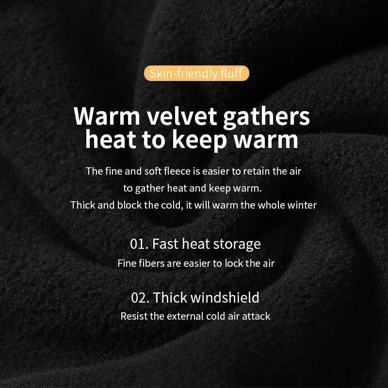 Winter Products Polar Fleece Cap Sports Cold Windproof Neck Warmer Gaiter Tactical Beanie Hat and Scarf Set for Men Women