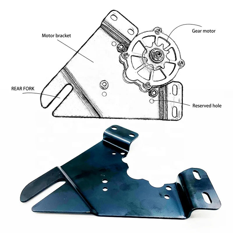 24V 36V 250W MY1016z Brushed DC Motor with Mounting Plate for Electric Moped